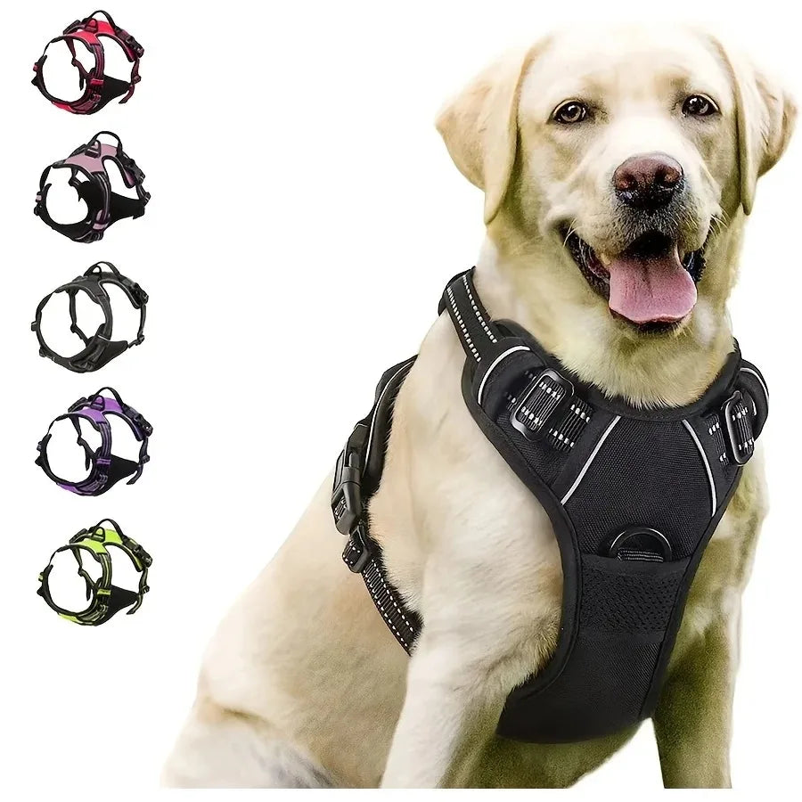 Dog Collars Harness Big Vests Leash Pet Shop Everything for Dogs Leather Puppy Accessories Medium Small Set — image 1