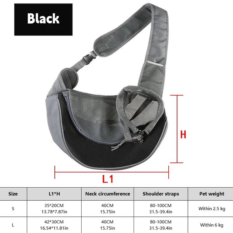 1Pc Dog out backpack,Dog Sling Carrier Breathable Mesh Travel Crossbody Bag For Puppy Cat Hiking Camping — image 11