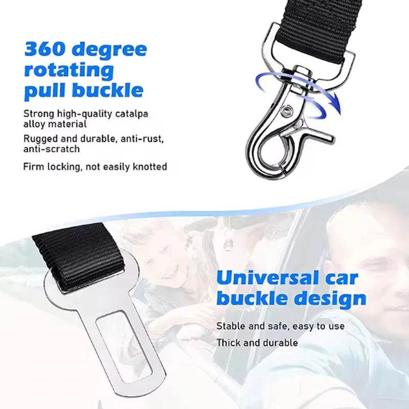 Dog Car Safety Belt Dog Safety Belt with Damping Belt and Reflective Line Adjustable Length Suitable Any Dog — image 5
