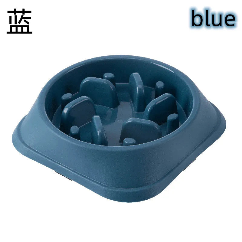 Pet Cat Dog Slow Food Bowl Fat Help Healthy Round Anti-choking Thickened And Non-slip Multiple Colors Shapes — image 11