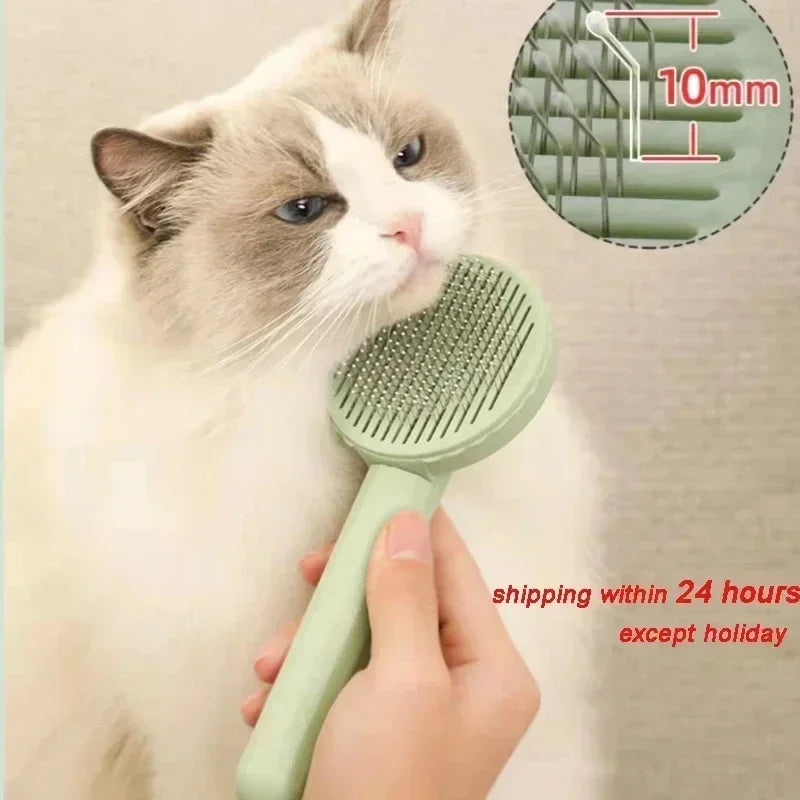 Cat Brush Pet Grooming Brush for Cats Remove Hairs Pet Cat Hair Remover Pets Hair Removal Comb Puppy Kitten Grooming Accessories — image 2