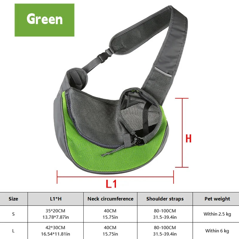 1Pc Dog out backpack,Dog Sling Carrier Breathable Mesh Travel Crossbody Bag For Puppy Cat Hiking Camping — image 9