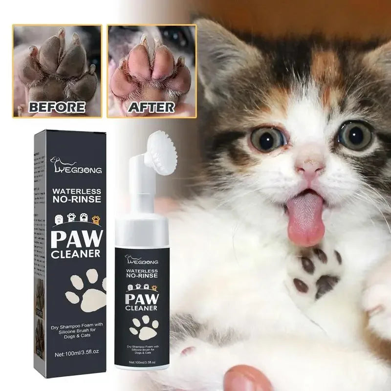 100mlPaw Cleaner Foam Dog Claw Cleaner Cat Paw Cleaner Waterless Pet Shampoo with Dog Brush for Rinse-free Cat Paw Deep Cleanser — image 5