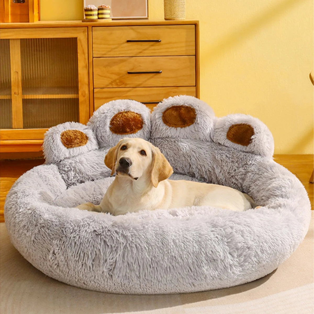 Fluffy Dog Bed Winter Warm Large Pet Products Small Sofa Baskets Pets Kennel Mat Puppy Cats Supplies Basket Blanket Accessories — image 7