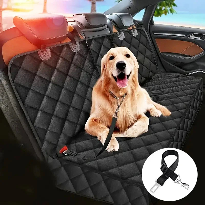 Car Dog Seat Cover for Back Seat Waterproof Auto Rear Pet Seat Protector Mat Nonslip Universal Safety Carrier For Outing Dogs — image 2