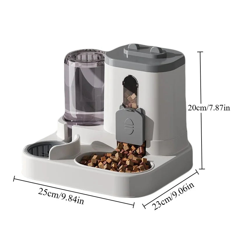 Cat Bowl Automatic Feeder with Spill Proof Design with Water Fountain Pet Food Dispenser for Small Medium Large Cats Dogs — image 5