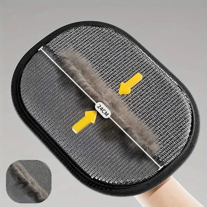 Pet Hair Remover Gloves Electrostatic for Cats Dogs, Reusable Washable Grooming Glove with 2-in-1 Lint Roller Brush - Safe Non-T — image 4