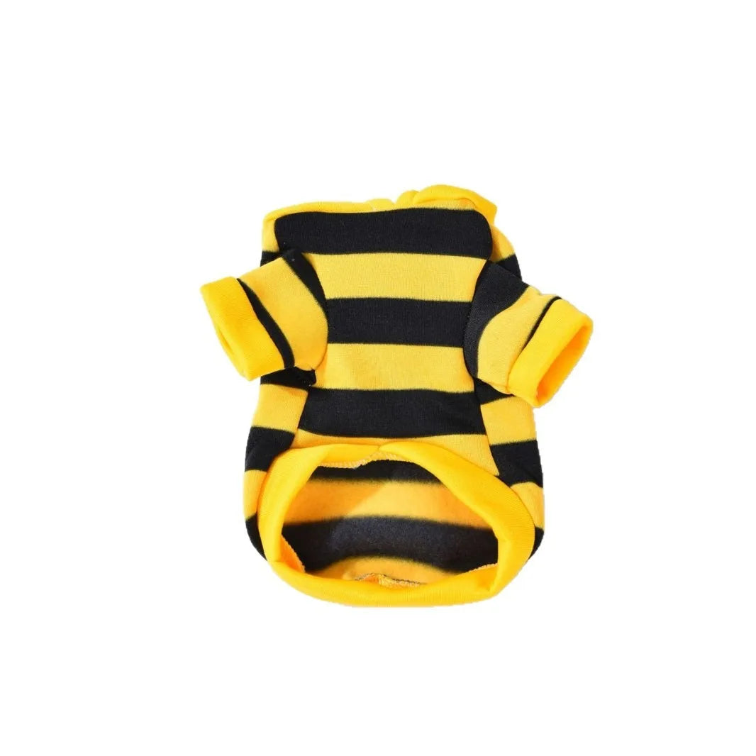 1PCS Bee Transformation Pet Hoodie Autumn Winter Dog Clothes For Small Puppy Teddy Schnauzer Cat Cosplay Costume