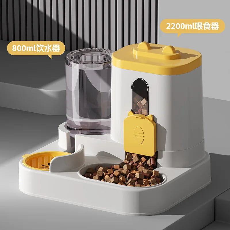 Cat Bowl Automatic Feeder with Spill Proof Design with Water Fountain Pet Food Dispenser for Small Medium Large Cats Dogs — image 7