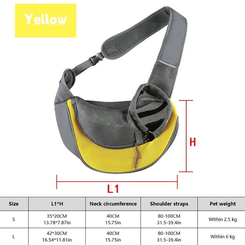 1Pc Dog out backpack,Dog Sling Carrier Breathable Mesh Travel Crossbody Bag For Puppy Cat Hiking Camping — image 14