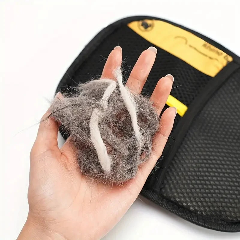 Pet Hair Remover Gloves Electrostatic for Cats Dogs, Reusable Washable Grooming Glove with 2-in-1 Lint Roller Brush - Safe Non-T — image 5