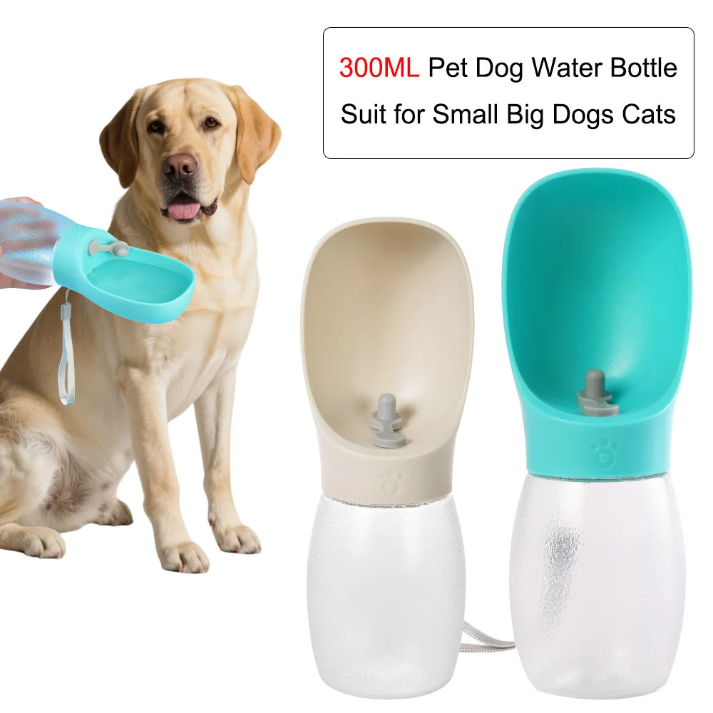 Pet Dog Water Bottle 300ML Puppy Drinking Bowls For Small Medium Dogs Cats Hiking Portable Cat Feeder Golden Retriever Supplies — image 1