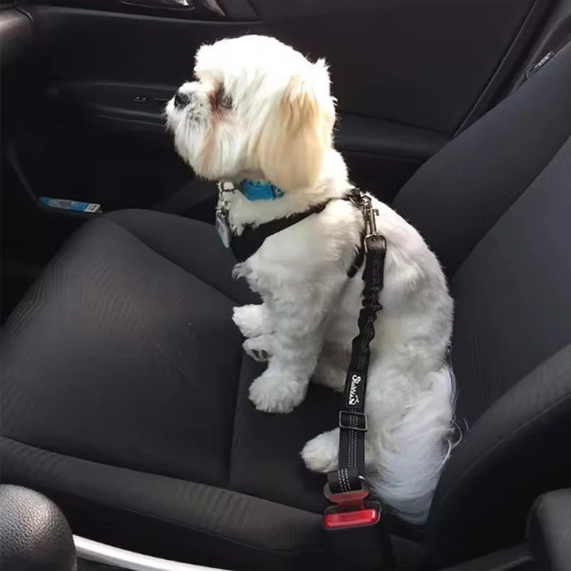 Dog Car Safety Belt Dog Safety Belt with Damping Belt and Reflective Line Adjustable Length Suitable Any Dog — image 4