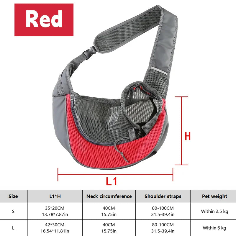 1Pc Dog out backpack,Dog Sling Carrier Breathable Mesh Travel Crossbody Bag For Puppy Cat Hiking Camping — image 12