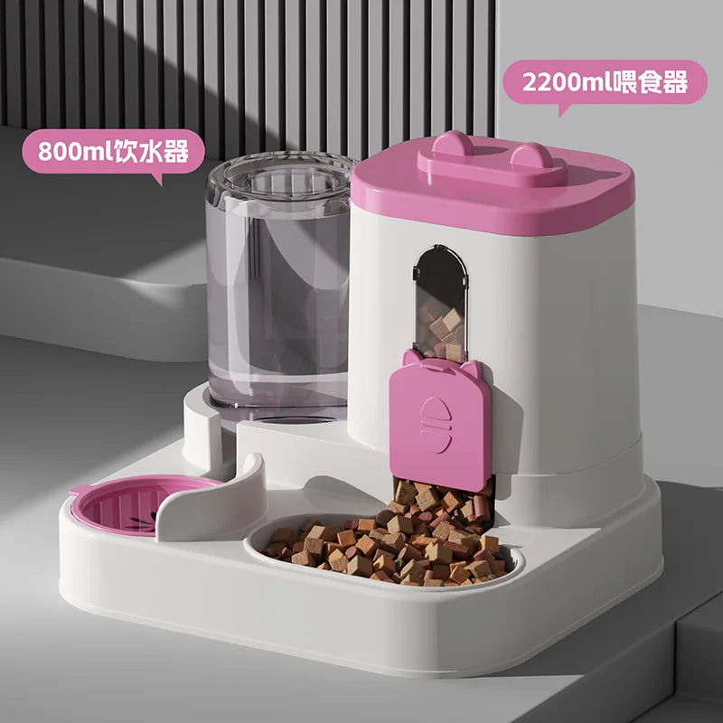 Cat Bowl Automatic Feeder with Spill Proof Design with Water Fountain Pet Food Dispenser for Small Medium Large Cats Dogs — image 9