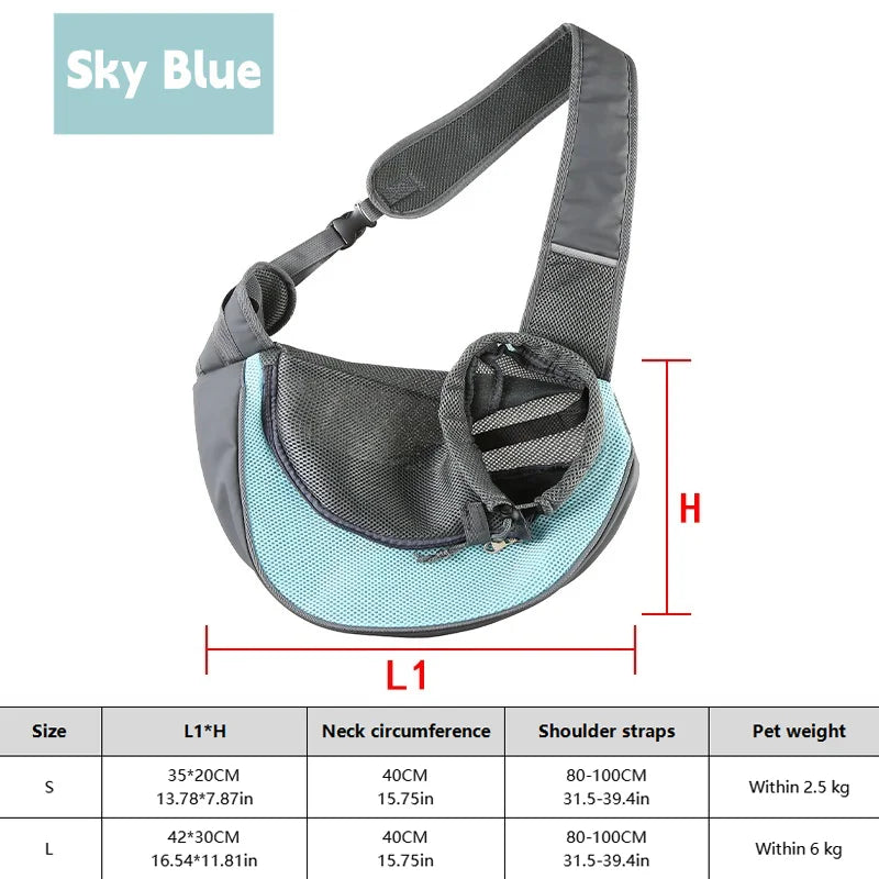1Pc Dog out backpack,Dog Sling Carrier Breathable Mesh Travel Crossbody Bag For Puppy Cat Hiking Camping — image 13
