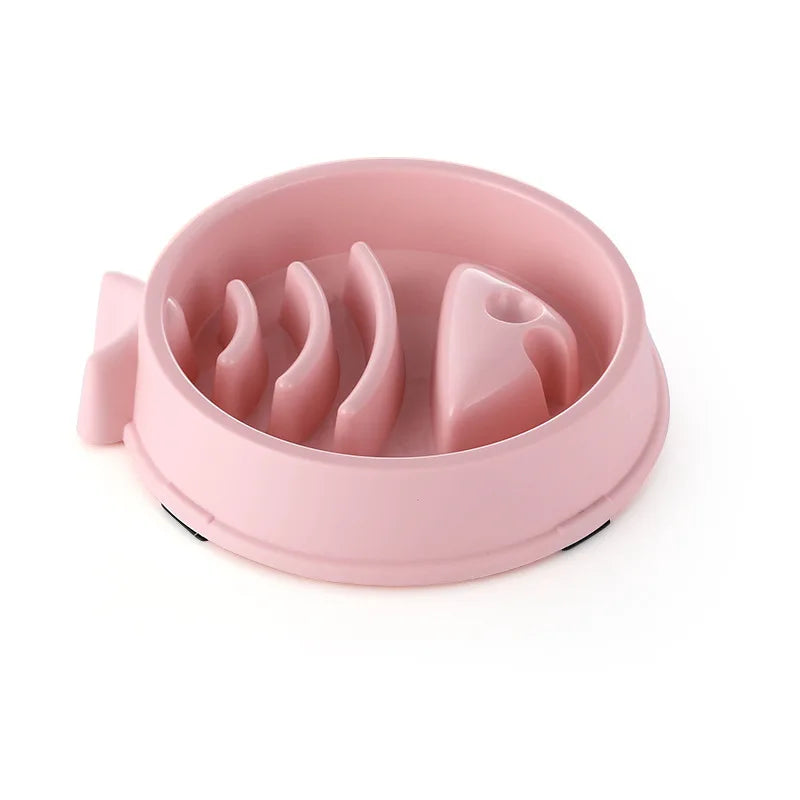 Pet Cat Dog Slow Food Bowl Fat Help Healthy Round Anti-choking Thickened And Non-slip Multiple Colors Shapes — image 12