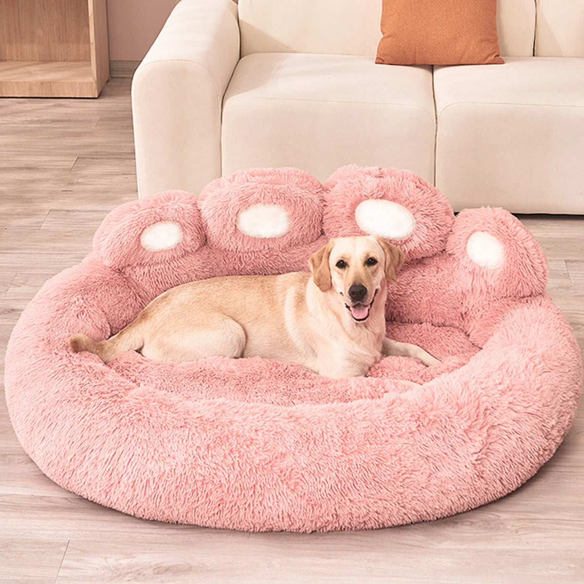 Fluffy Dog Bed Winter Warm Large Pet Products Small Sofa Baskets Pets Kennel Mat Puppy Cats Supplies Basket Blanket Accessories — image 2
