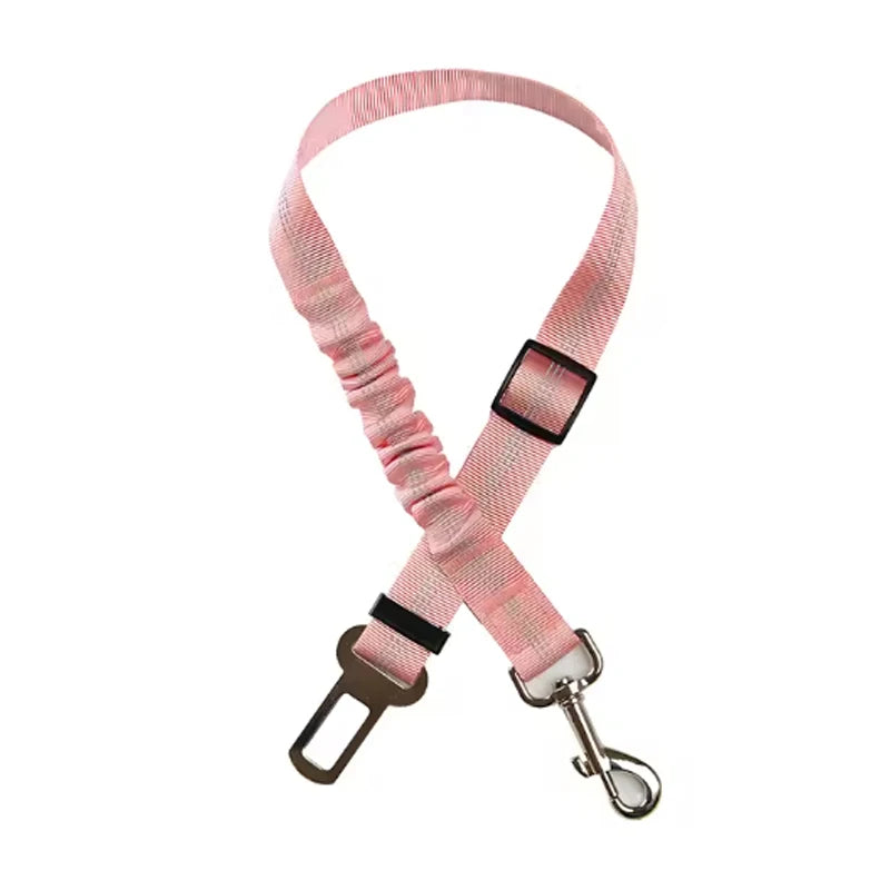 Dog Car Safety Belt Dog Safety Belt with Damping Belt and Reflective Line Adjustable Length Suitable Any Dog
